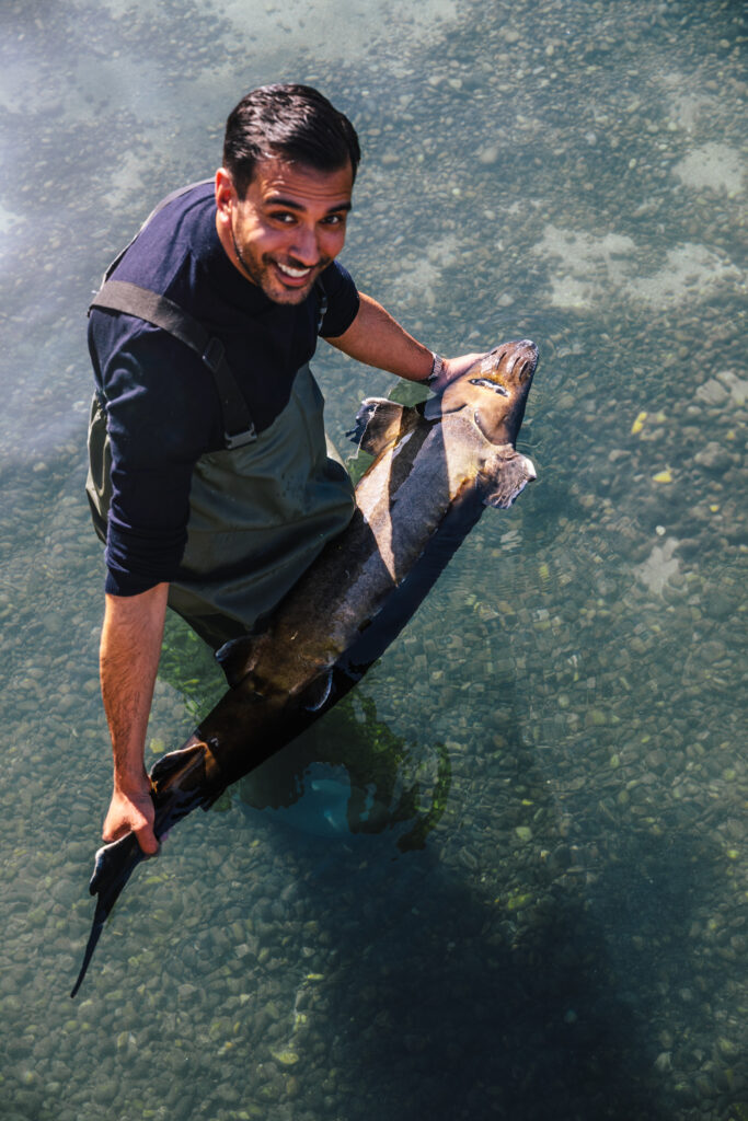 Chef Jurgen from Restaurant Vinkeles, part of The Dylan Amsterdam, part of Leading Hotels of the World, visits the Riof'rio Caviar farm in Andalusia