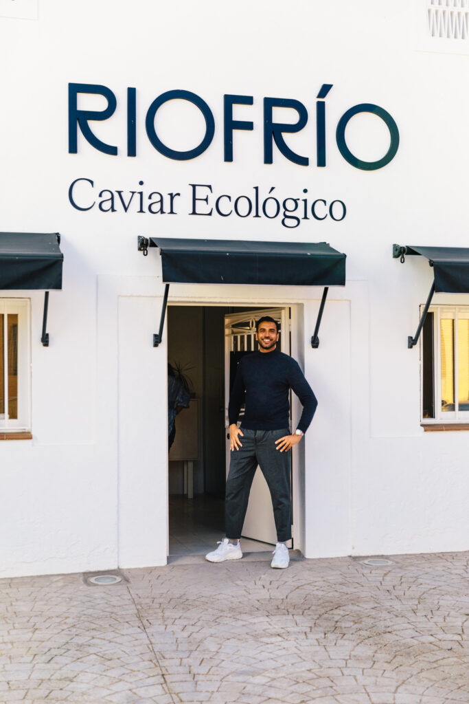 Chef Jurgen from Restaurant Vinkeles, part of The Dylan Amsterdam, part of Leading Hotels of the World, visits the Riof'rio Caviar farm in Andalusia